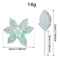 Artificial mint green Macaron Christmas flower pick with colorful sprinkles decoration - Small (AA2-46) / Green