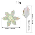 Macaron Christmas flower ornament with dimensions 18cm width and 19cm total length - Small (AA2-44) / Yellow