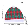 Festive red and green plaid Christmas car seat headrest cover with snowflake design - 2 Pcs/Set / Red Green Plaid