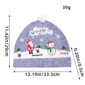 Christmas car seat headrest cover with Santa and Snowman motif, sized 33.5x29cm - 2 Pcs/Set / Grey