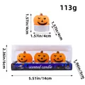Set of three Halloween pumpkin scented candles for spooky party table decorations - Pumpkin Pattern / Set of 3
