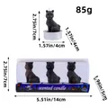Black cat shaped Halloween scented candles set with 85g weight and size measurements - Black Cat Style / Set of 3