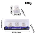 Halloween skull shaped scented candles 3-piece set with clear dimensions and weight - Skull Pattern / Set of 3