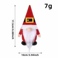 Handmade Christmas gnome cutlery holder made of red felt with 17.5cm height dimension - Button Hat Style (C1-25)