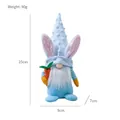 Handmade blue Easter rabbit gnome plush doll with dimensions 25x9x7cm and 90g weight - Blue Doll / D1-9 Blue Body