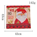 Decorative Santa Claus Christmas throw pillow cover, 43x43cm, woven tapestry design - Santa Claus Style (N2-11)