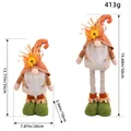 Harvest festival gnome dolls with maple leaf and sunflower hat size dimensions - Telescopic Gnome Male Style (C2-12)