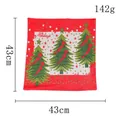 Red festive Christmas tree pattern decorative pillow cover 43x43cm holiday square cushion case - Christmas Tree Style (N2-12)