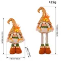 Autumn harvest gnome dolls with maple leaf hats, dimensions 35cm and 50cm tall - Telescopic Gnome Female Style (C2-13)