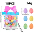 18pcs colorful spotted foam Easter eggs set with dimensions and weight - Gold Spotted Style (Q2-37) / Set of 18