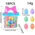 Set of 18 pieces colorful speckled DIY foam Easter eggs for festive party decoration - Silver Spotted Style (Q2-40) / Set of 18
