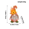 Gnomo de peluche de cosecha de otoño con girasol y hoja de arce, 19 cm de altura. - X2-56 Pierna Corta Masculino