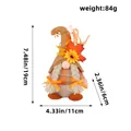 Figura de gnomo de cosecha de otoño con sombrero de arpillera y hojas decorativas - X2-57 Pierna Corta Femenino