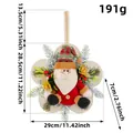 Handgefertigter Plüsch-Weihnachtsmann-Anhänger mit Maßangaben und Gewichts-Informationen - 29x28.5x7cm / Weißgold Weihnachtsmann