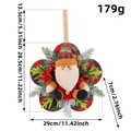 Plüsch-Weihnachtsmann-Dekoration mit Karo-Blumenbasis, Gewicht 179g inklusive Maße. - 29x28.5x7cm / Karierter Weihnachtsmann