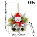 Plüsch Schneemann Weihnachtsdeko zum Aufhängen mit Maßen 29cm x 28.5cm Gewicht 188g - 29x28.5x7cm / Weißgold Rote Mütze Schneemann