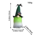 Halloween gnome wizard hat ornament with green beard and pumpkin patch dimensions - Green-white Beard Style (Z2-18) / 10x10x23cm / Green & White Beard