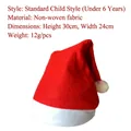 Classic red and white non-woven fabric Christmas Santa hat for kids under 6 years old - Regular Hat (Kids) / 30x24cm