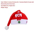 Kids plush cartoon Christmas hat with snowman decoration for festive holiday party decor - Kids Decoration Hat (Snowman) / 25x34cm