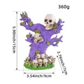 Halloween paarse schedelboom sculptuur ornament voor griezelig decor - Paarse Boom Schedel (E2-20)