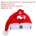 LED glowing adult Christmas hat with cute snowman character design - Light Up Adult Decoration Hat (Snowman)