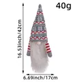 Funda de punto para botella de vino de gnomo navideño con gorro gris y barba - Copo de Nieve Gris