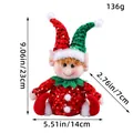 Cute Christmas elf doll with red sequins and detailed dimensions for holiday decoration - Sequin Style