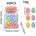 Set of 40 colorful foam speckled Easter eggs for party decorations in a jar bag - Gold Spotted Colorful Egg Style (R1-4) / 40Pcs Pack