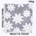 Funda de cojín gris con diseño de copos de nieve, 40x40 cm decorativa - 40x40cm (Solo Funda) / Gris