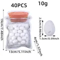 40Pcs speckled Easter foam eggs in mason jar bag, 2.5cm decorative white eggs pack - Silver Spotted White Egg Style (R1-6) / 40Pcs Pack