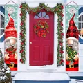 Festive Christmas gnome door banners featuring classic red plaid and holiday gift designs - X2-10 Faceless Old Man