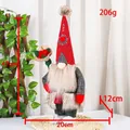 Handmade standing Valentine's Day gnome doll with heart hat and rose ornament gift - Soldier Standing Red Hat Doll (B1-36) / Red