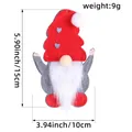 Christmas gnome felt cutlery sleeve for festive holiday table decoration and party - Heart Cap Style (B3-29)