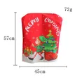 Christmas dining chair cover with cartoon elf print, 57x45cm festive decoration - Red Boy Elf (O1-1)