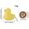 Gelbe Glitzer-Ente und Vogelnest mit Sprenkeleiern Oster-DIY-Deko-Set Abmessungen - Gelber Glitzer-Stil