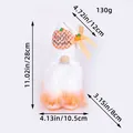 Handmade plush autumn gnome figurine with pumpkin hat decoration and specific dimensions - Hello Pumpkin Style / Orange Pumpkin (D2-20)