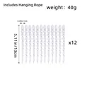 Juego de 12 adornos de carámbanos de Navidad transparentes para el árbol, 13 cm largo - Estilo B Pequeño / 12 Piezas/Pack (13cm) / Transparente