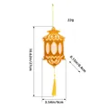 Creative wooden lantern hanging ornament with gold tassel, dimensions 27x9cm for decor - U2-23 Natural Wood Style