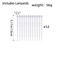 Juego de 12 adornos navideños transparentes en forma de carámbano de plástico. - Tipo A Pequeño (W1-39) / 12 Unidades/Pack (13cm)