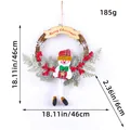 Handmade Christmas vine wreath with snowman decoration, weight 185g, 18 inch diameter. - Large Snowman Style (H2-2)