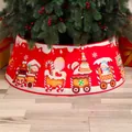 Collar para árbol de Navidad rojo festivo con encantadores trenes de dibujos animados - Estilo Tren de Navidad (N2-34) / S / Rojo