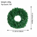 Guirnalda navideña de PVC verde con 70 puntas y especificaciones de 30 cm diámetro - EE1-16 (Guirnalda 30cm 70 Puntas)