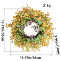 13.77 inch spring wildflower daisy wreath for front door living room decor - Multicolor Wildflowers (T3-34) / 35cm Outer Diameter
