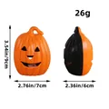 Portable LED Halloween pumpkin lanterns in orange and black with size specifications - Pumpkin Lantern (AA1-22) / Orange (AA1-22)