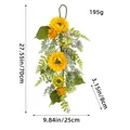 Spring artificial sunflower swag with eucalyptus leaves for door decoration - Sunflower