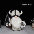 Vue détaillée du gnome guerrier viking avec les dimensions et le poids indiqués - Gladiateur Blanc (F1-18)