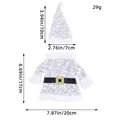 Silver knitted Christmas wine bottle cover set with hat and coat dimensions 29g - Gray Clothes And Hat Wine Set