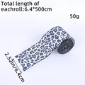 Leopard print decorative ribbon roll for DIY gift wrapping and crafts, 6.4cm width - Leopard Style (Z2-54) / 6.4cmx500cm