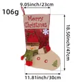 Calza natalizia oversize in peluche con pupazzo di neve 3D, dimensioni e peso 106g - Pupazzo di Neve