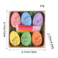 Creative Easter DIY hand-painted egg kit with 6 colorful bunny eggs and 5 markers set - Multicolor Rabbit Style / Set of 6